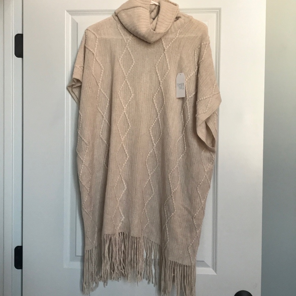Cowl neck poncho